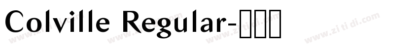 Colville Regular字体转换